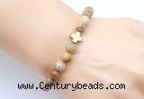 CGB9412 8mm, 10mm yellow crazy lace agate & cross hematite power beads bracelets