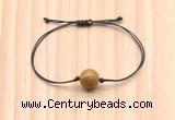CGB9926 Fashion 12mm wooden jasper adjustable bracelet jewelry