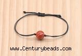 CGB9957 Fashion 12mm red banded agate adjustable bracelet jewelry