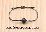 CGB9970 Fashion 12mm blue tiger eye adjustable bracelet jewelry