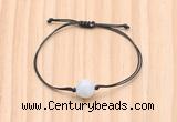 CGB9987 Fashion 12mm white moonstone adjustable bracelet jewelry