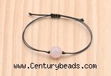 CGB9992 Fashion 12mm faceted rose quartz adjustable bracelet jewelry