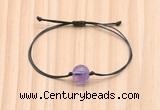 CGB9994 Fashion 12mm amethyst gemstone adjustable bracelet jewelry