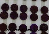 CGC145 20mm flat round druzy quartz cabochons wholesale