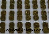 CGC220 12*12mm square druzy quartz cabochons wholesale