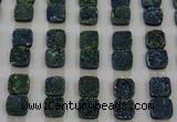 CGC226 12*12mm square druzy quartz cabochons wholesale