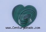 CGC37 2pcs 20*20mm heart natural malachite gemstone cabochons
