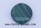 CGC41 25mm faceted coin natural malachite gemstone cabochons