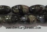 CGE115 15.5 inches 8*14mm rice glaucophane gemstone beads