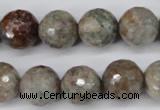 CGG16 15.5 inches 14mm faceted round ghost gemstone beads wholesale