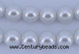 CGL01 10PCS 16 inches 4mm round dyed glass pearl beads wholesale