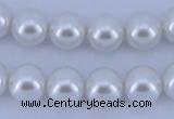 CGL04 5PCS 16 inches 10mm round dyed glass pearl beads wholesale