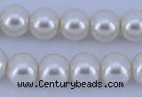 CGL11 10PCS 16 inches 4mm round dyed glass pearl beads wholesale