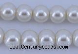 CGL12 10PCS 16 inches 6mm round dyed glass pearl beads wholesale