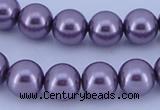 CGL144 10PCS 16 inches 8mm round dyed glass pearl beads wholesale