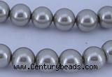 CGL172 10PCS 16 inches 4mm round dyed glass pearl beads wholesale