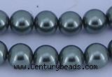 CGL212 10PCS 16 inches 4mm round dyed glass pearl beads wholesale