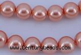 CGL296 5PCS 16 inches 12mm round dyed glass pearl beads wholesale