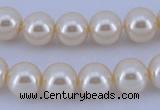 CGL32 10PCS 16 inches 4mm round dyed glass pearl beads wholesale