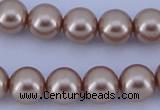 CGL353 10PCS 16 inches 6mm round dyed glass pearl beads wholesale