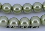 CGL370 5PCS 16 inches 20mm round dyed plastic pearl beads wholesale