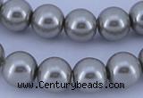 CGL374 10PCS 16 inches 8mm round dyed glass pearl beads wholesale