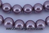CGL390 5PCS 16 inches 20mm round dyed plastic pearl beads wholesale