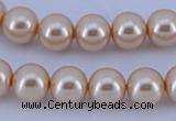 CGL42 10PCS 16 inches 4mm round dyed glass pearl beads wholesale