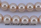 CGL48 5PCS 16 inches 16mm round dyed glass pearl beads wholesale