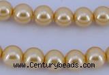 CGL55 5PCS 16 inches 10mm round dyed glass pearl beads wholesale