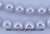 CGL75 5PCS 16 inches 10mm round dyed glass pearl beads wholesale