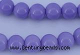 CGL801 10PCS 16 inches 6mm round heated glass pearl beads wholesale