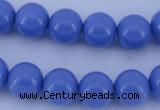 CGL807 10PCS 16 inches 6mm round heated glass pearl beads wholesale