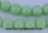 CGL822 5PCS 16 inches 12mm round heated glass pearl beads wholesale