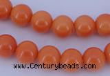 CGL867 10PCS 16 inches 6mm round heated glass pearl beads wholesale