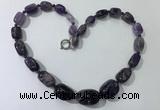 CGN120 22 inches 10*14mm - 20*30mm nuggets amethyst necklaces