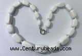 CGN121 22 inches 10*14mm - 20*30mm nuggets white porcelain necklaces