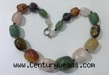 CGN130 22 inches 10*14mm - 20*30mm nuggets mixed gemstone necklaces