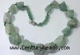 CGN144 19.5 inches 10*14mm - 20*30mm nuggets green aventurine necklaces