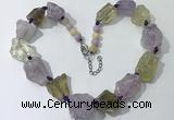 CGN146 19.5 inches 10*14mm - 20*30mm nuggets mixed quartz necklaces