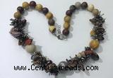 CGN361 19.5 inches chinese crystal & mookaite beaded necklaces