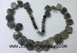 CGN431 20 inches freeform labradorite gemstone beaded necklaces