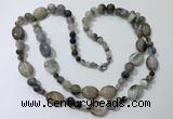 CGN548 23.5 inches striped agate gemstone beaded necklaces