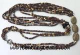 CGN853 30 inches trendy mookaite long beaded necklaces