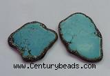 CGP1555 65*70mm - 60*90mm freeform turquoise pendants wholesale