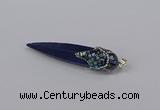 CGP3362 15*50mm - 16*65mm sticks lapis lazuli gemstone pendants