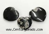 CGP3524 42*48mm - 50*55mm heart sakura agate slab pendants