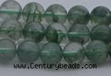 CGQ512 15.5 inches 8mm round matte imitation green phantom quartz beads