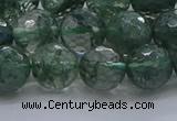 CGQ523 15.5 inches 10mm faceted round imitation green phantom quartz beads