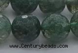 CGQ527 15.5 inches 18mm faceted round imitation green phantom quartz beads